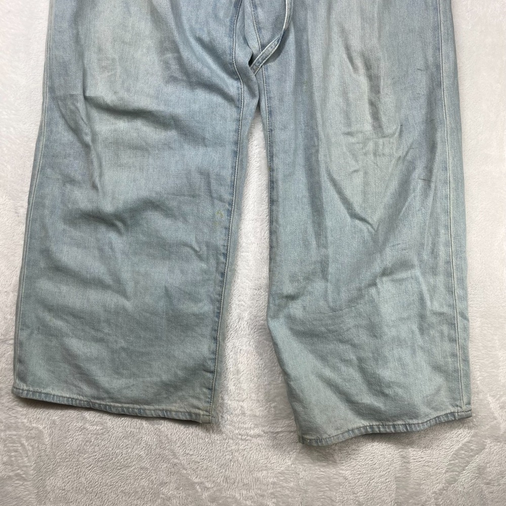 Levi's XL Straight Jeans Women's Blue Denim Pockets Belted Relaxed Baggy - 34X32 - Picture 11 of 14